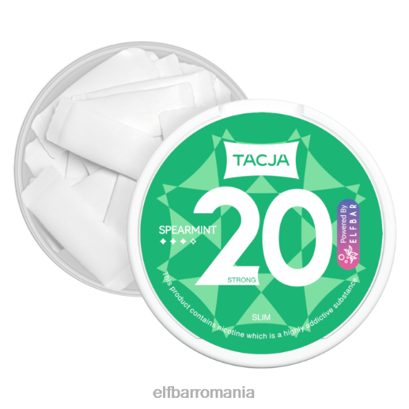 pungă cu nicotină elfbar tacja - mentă - 1buc-20mg/g original DF24S227