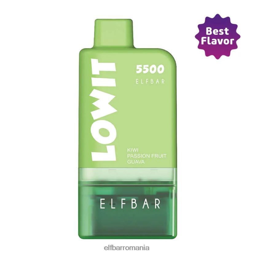 ELFBAR kit de păstăi preumplute lowit 5500 2%nic kiwi guava fructul pasiunii kiwi fructul pasiunii guava pod+bateria verde R06FNN136