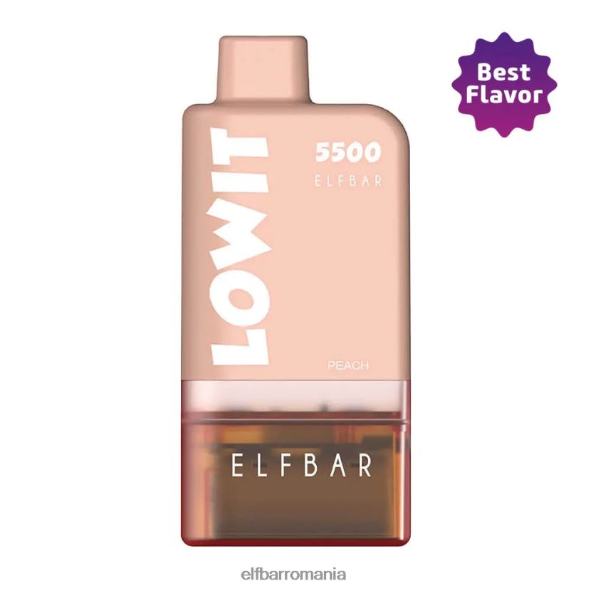 ELFBAR kit de păstăi preumplute lowit 5500 2%nic piersic păstăi de piersici+baterie maro R06FNN137
