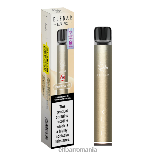 elfbar elfa pro pod kit - reîncărcabil păstăi umplute cu aur închis + gheață cu ananas DF24S75