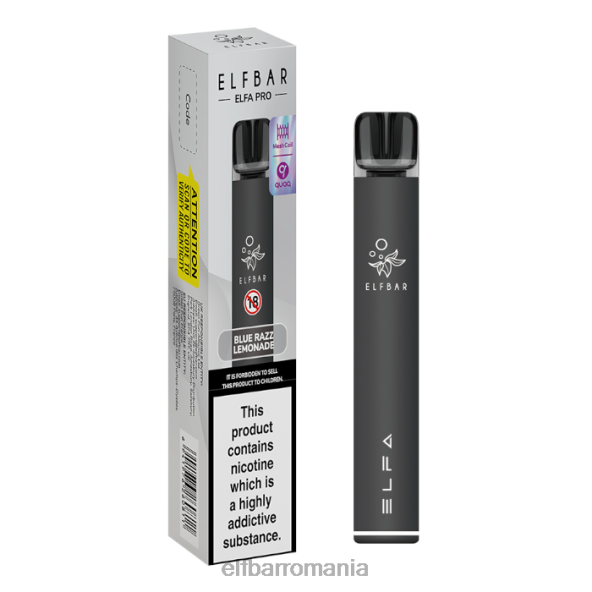 elfbar elfa pro pod kit - reîncărcabil păstaie preumplută cu limonadă razz negru + albastru DF24S68
