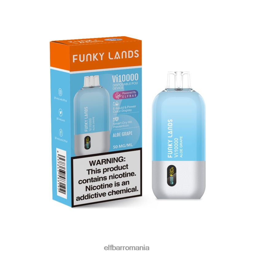 ELFBAR funky lands cea mai bună aromă vape de unică folosință serie vi10000 de struguri gheață duo de struguri de afine R06FNN150