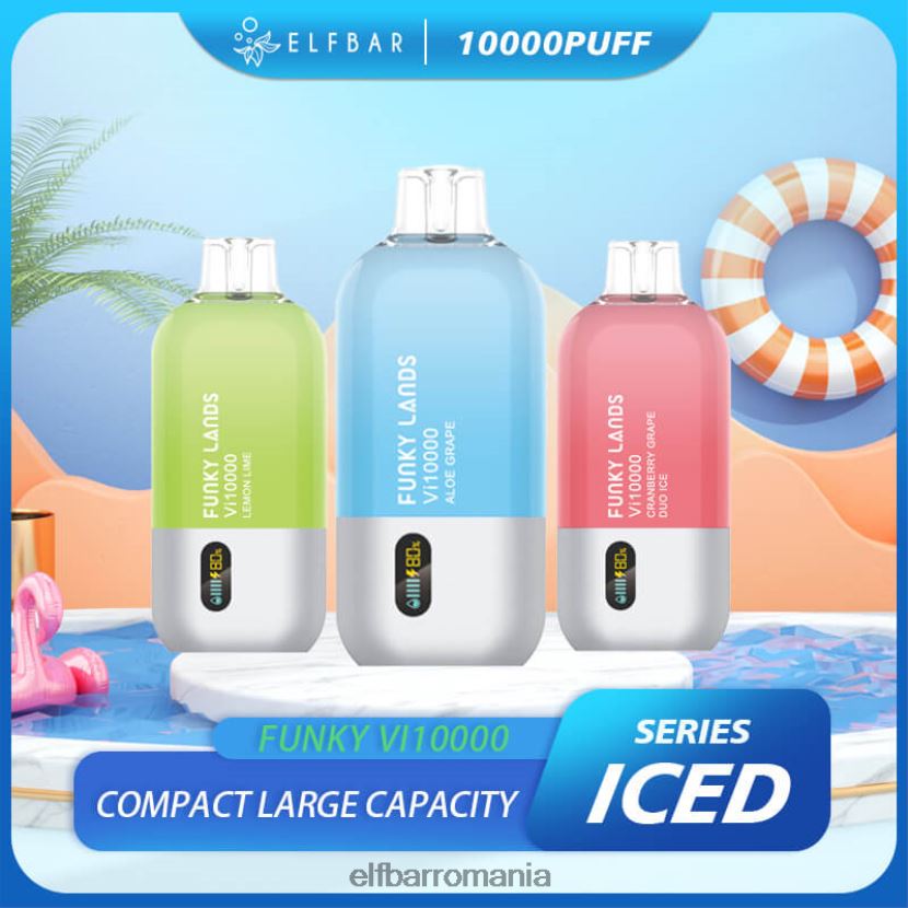 ELFBAR funky lands cea mai bună aromă vape de unică folosință serie vi10000 iced cafea clasică cu gheață R06FNN155