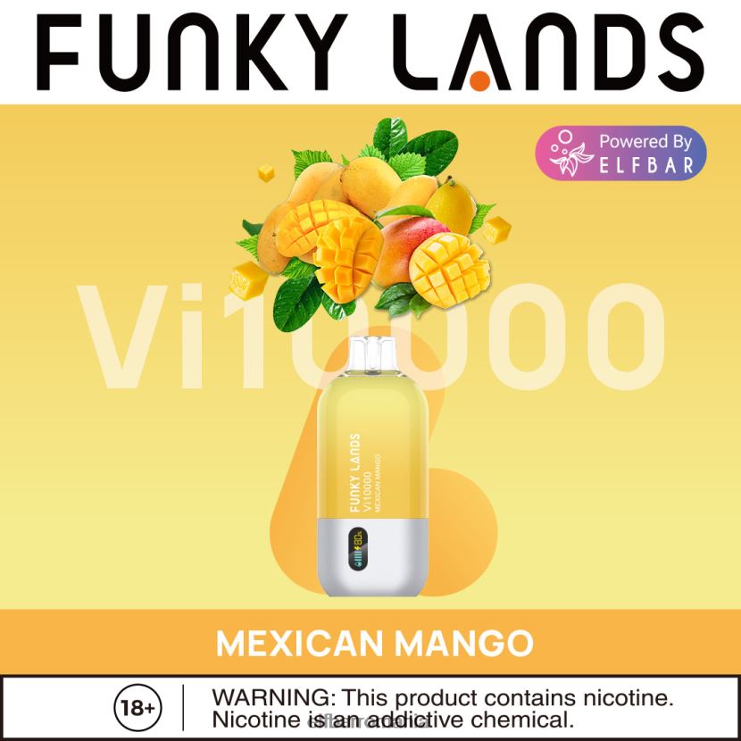 ELFBAR funky lands cea mai bună aromă vape de unică folosință vi10000 top vânzare mango mexican R06FNN157