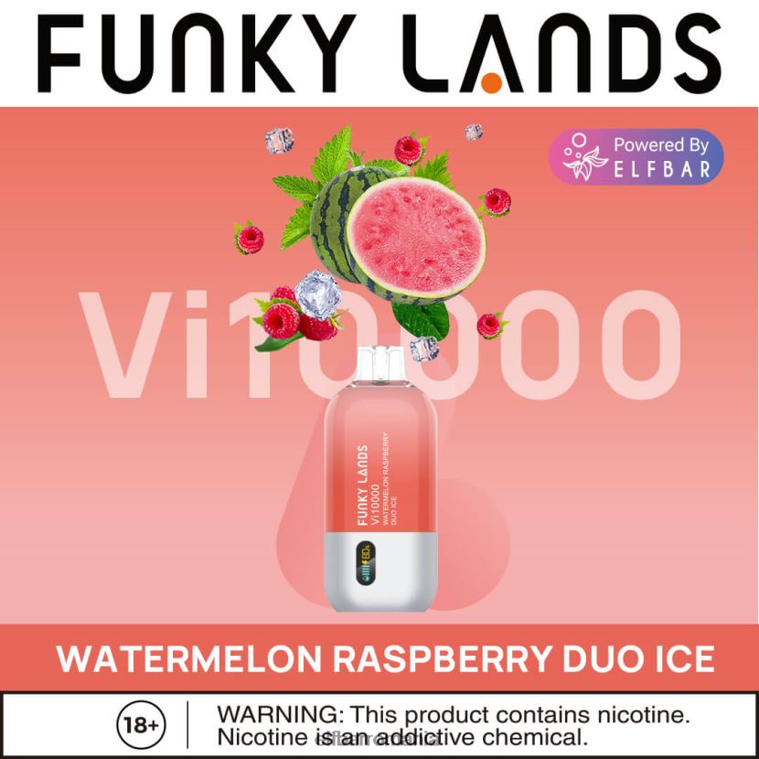 ELFBAR funky lands vape de unică folosință vi10000 puf gheata de pepene verde R06FNN168