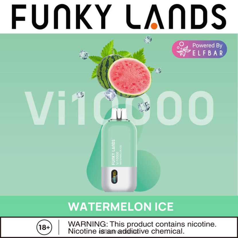 ELFBAR funky lands vape de unică folosință vi10000 puf pepene verde zmeură duo gheață R06FNN160