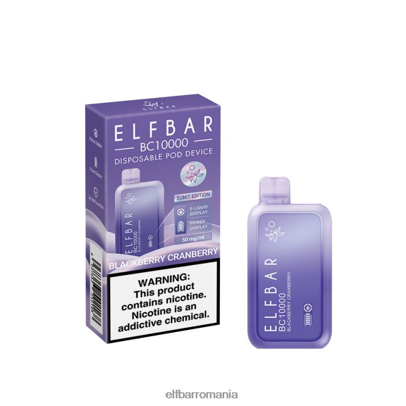 ELFBAR vape de unică folosință new bc10000 10000pufi merișor mur R06FNN35