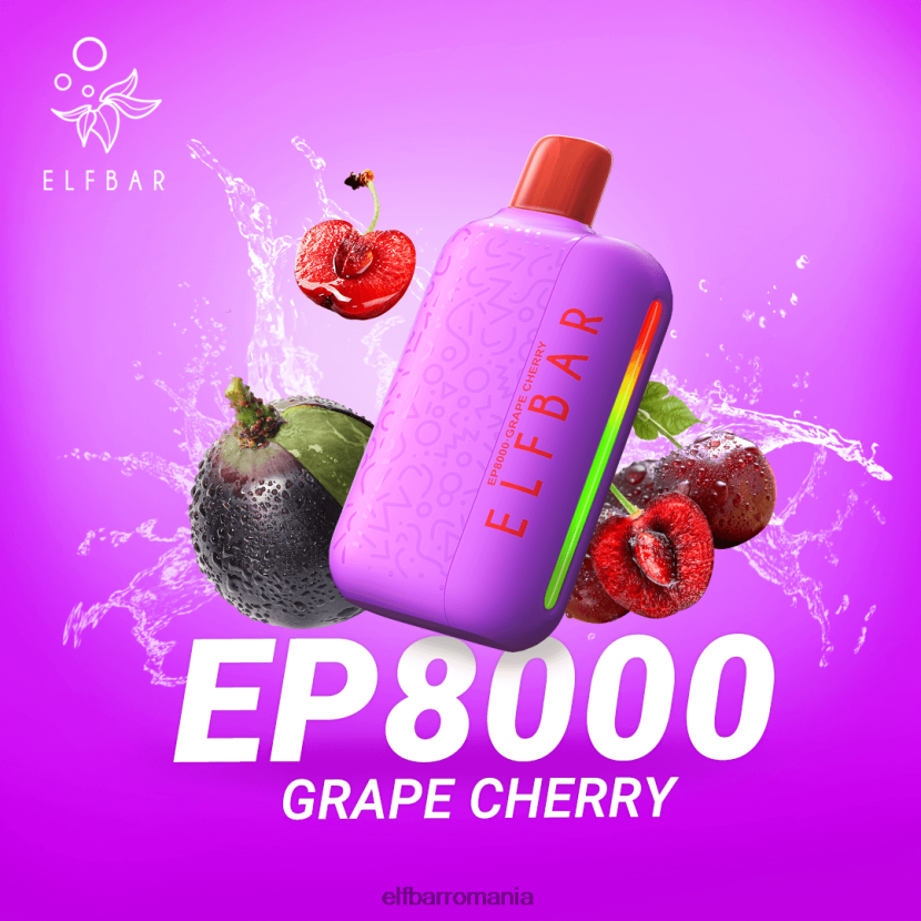 ELFBAR vaporizator de unică folosință noi ep8000 puf gheață de struguri R06FNN59