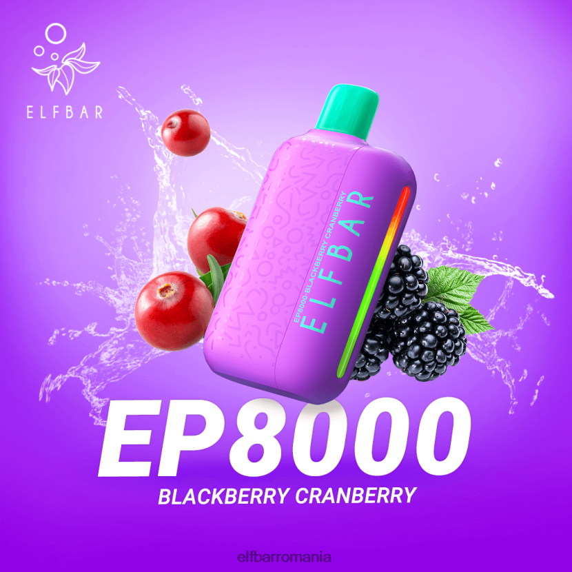 ELFBAR vaporizator de unică folosință noi ep8000 puf merișor mur R06FNN67