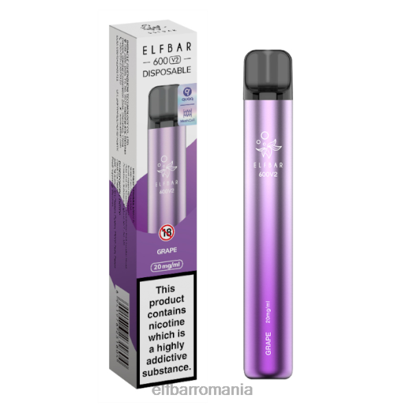 elfbar 600v2 vape de unică folosință - 20mg gheață de căpșuni și zmeură DF24S18
